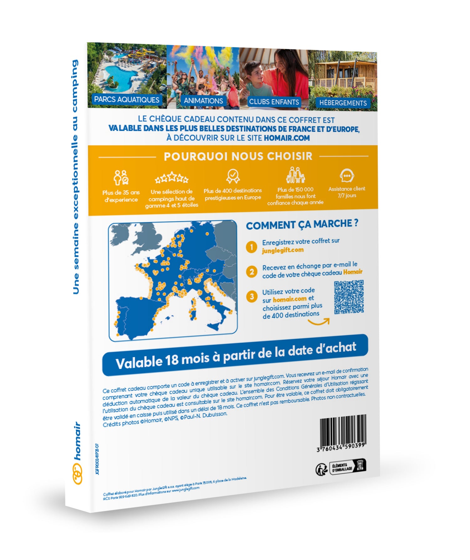 Coffret cadeau HOMAIR : Une semaine exceptionnelle au camping