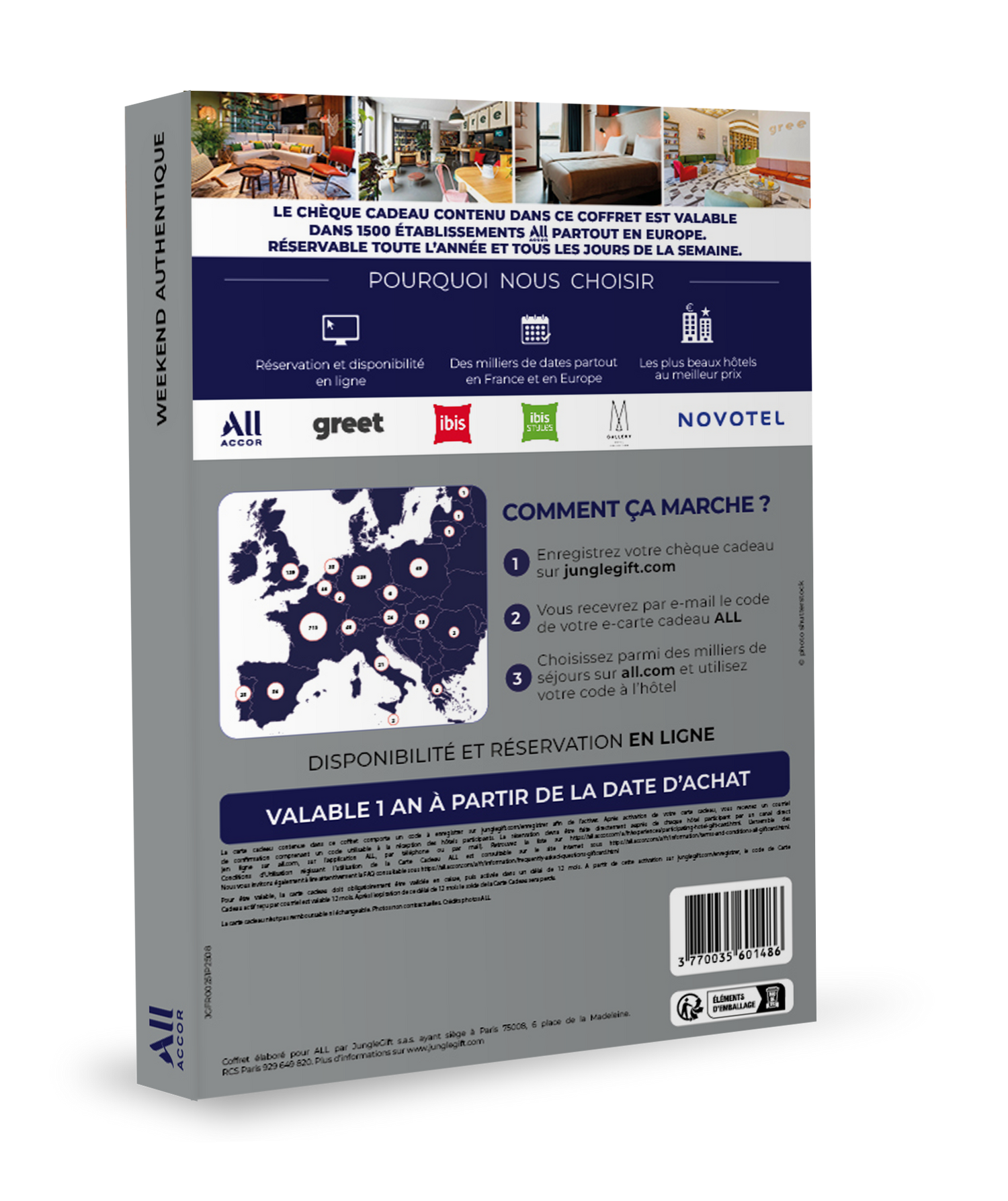 Coffret cadeau ALL ACCOR : Week-end authentique