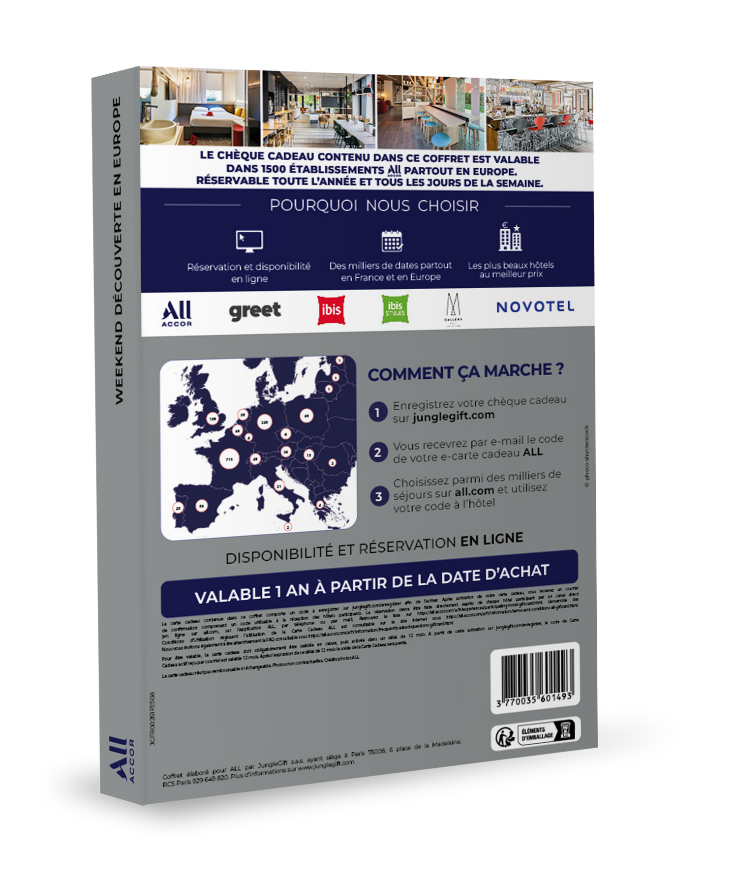 Coffret cadeau ALL ACCOR : Week-end découverte en Europe