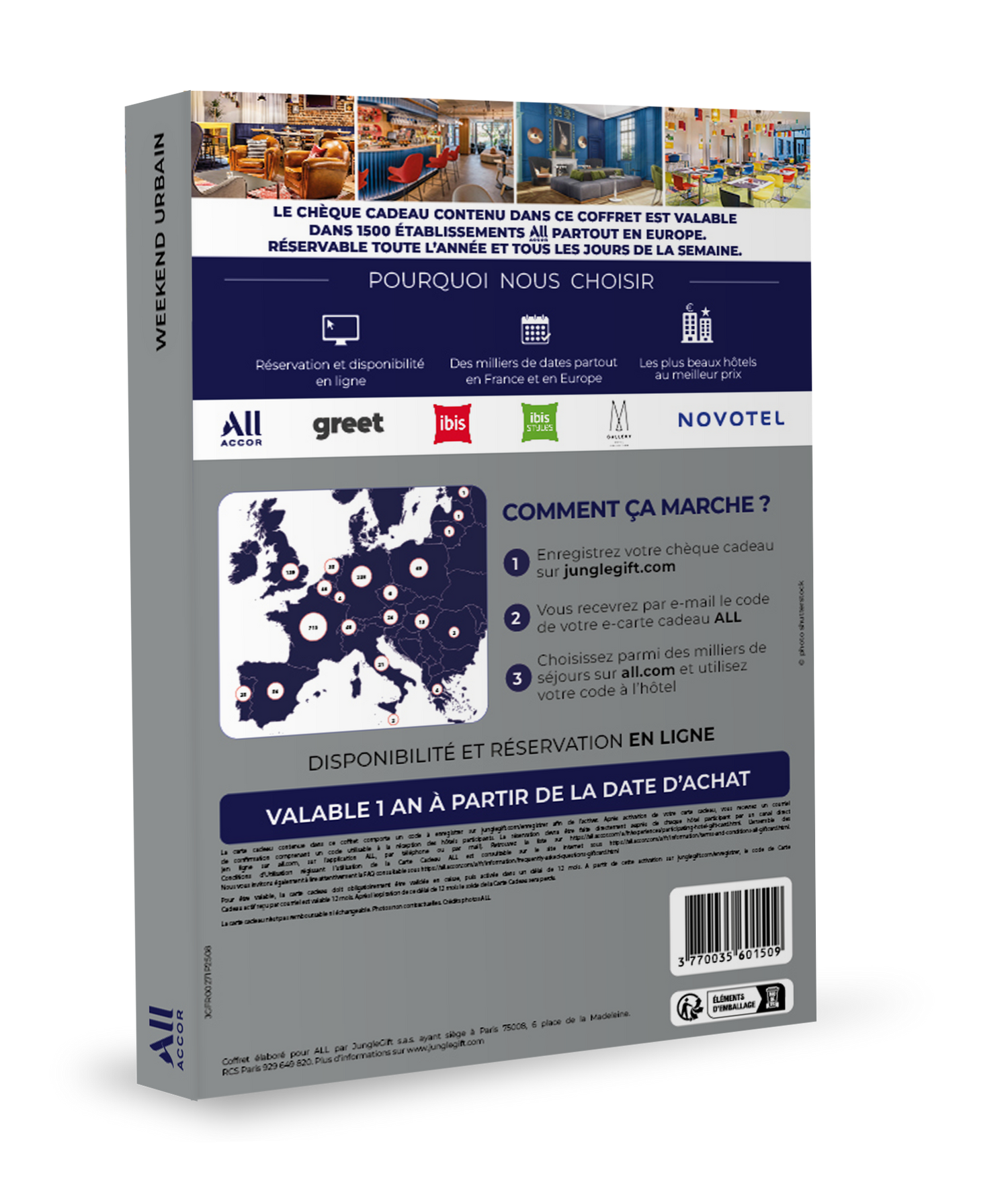 Coffret cadeau ALL ACCOR : Week-end urbain