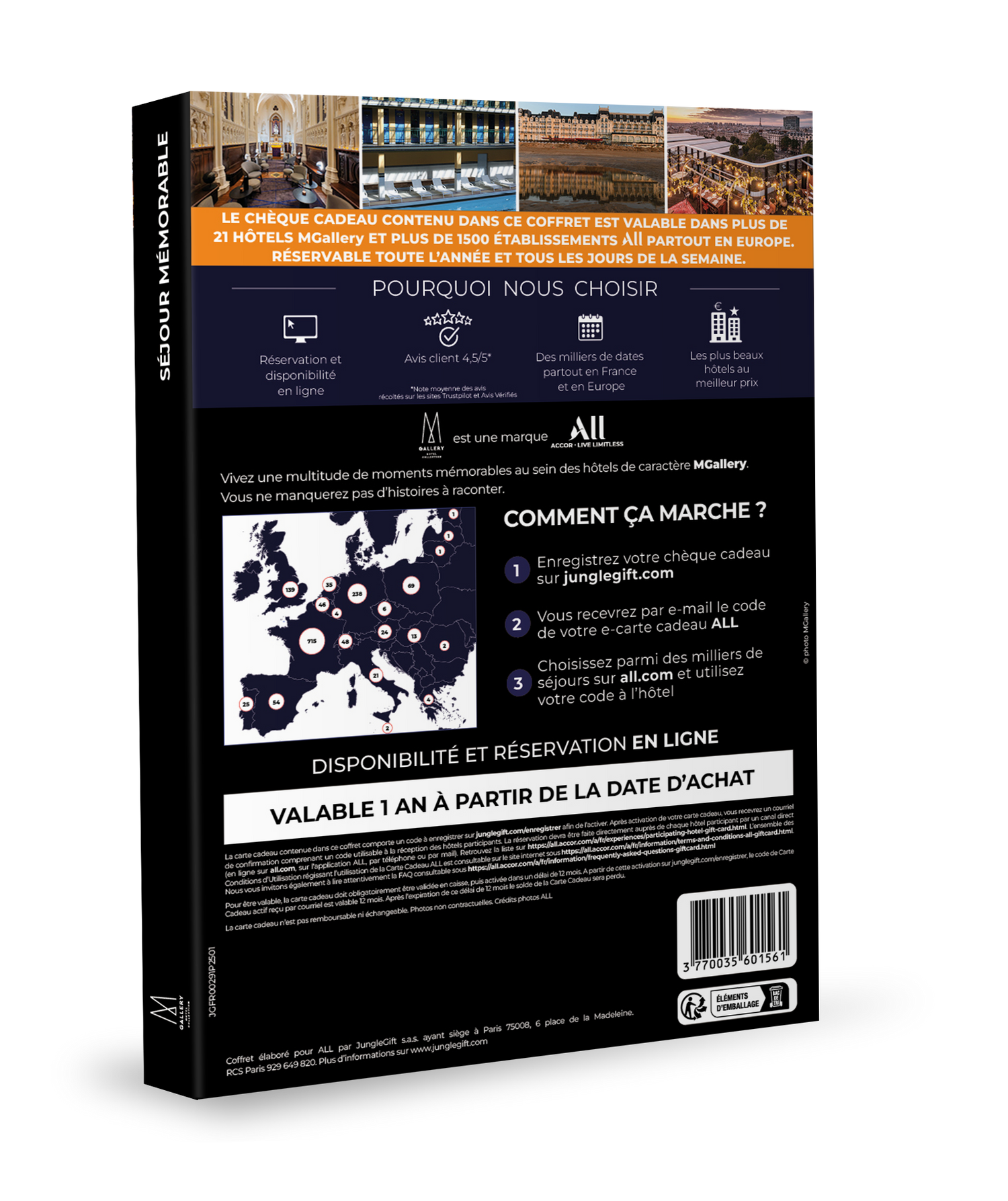 Coffret cadeau ALL ACCOR : Séjour mémorable MGallery