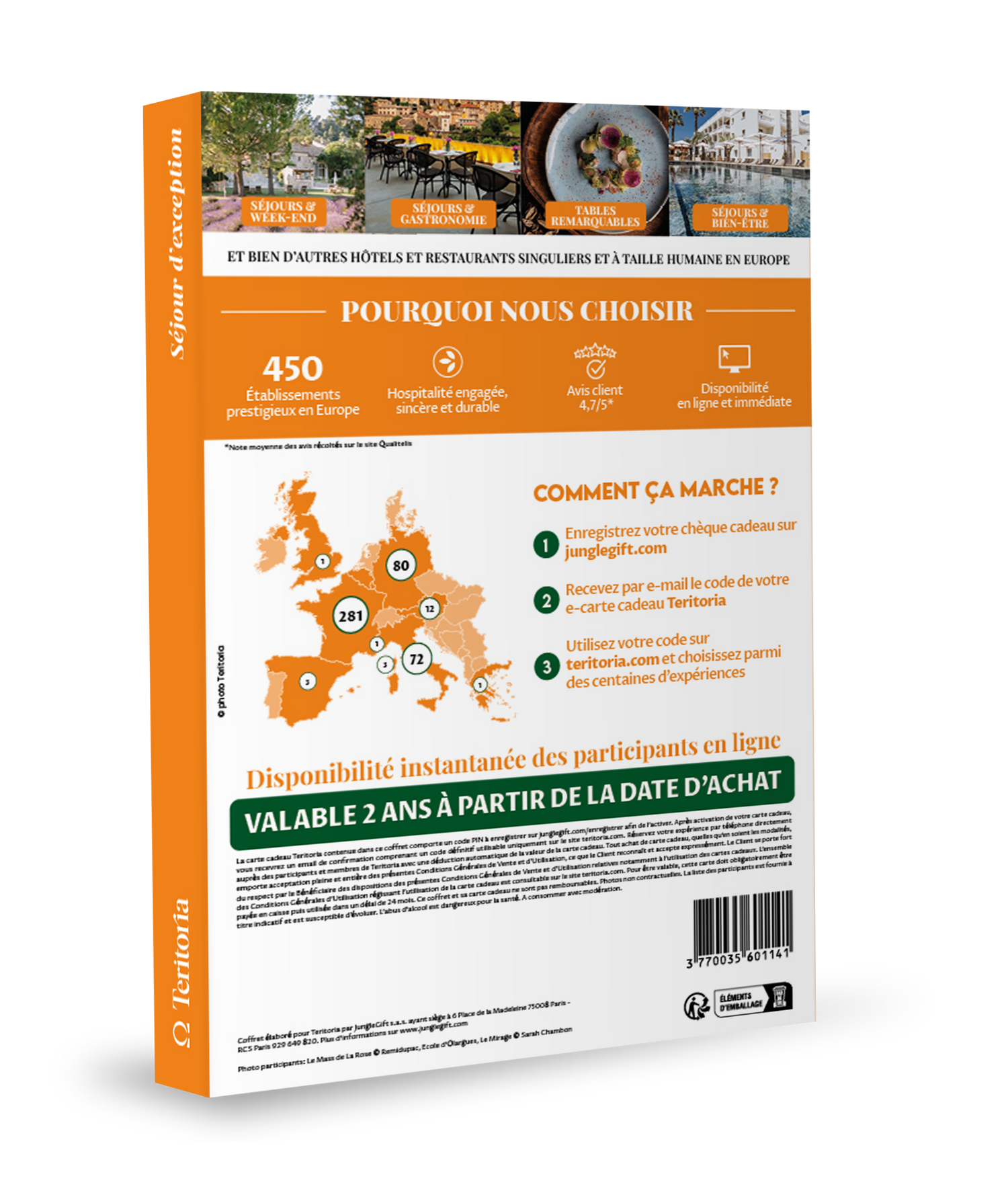 Coffret cadeau TERITORIA  : Séjour d'exception